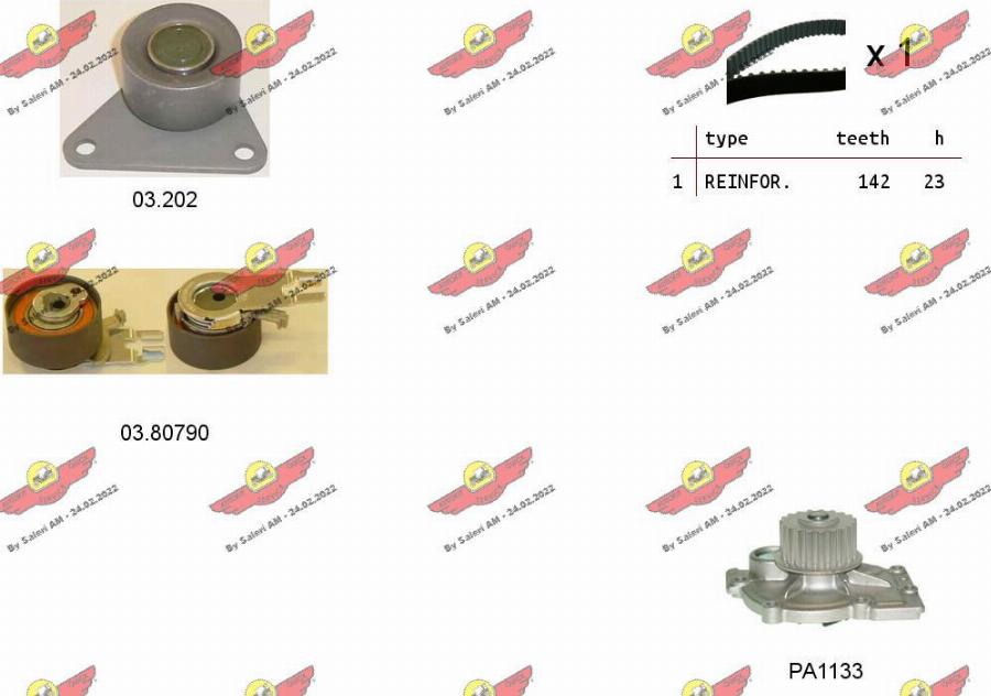 Autokit 04.5343PA - Ūdenssūknis + Zobsiksnas komplekts ps1.lv