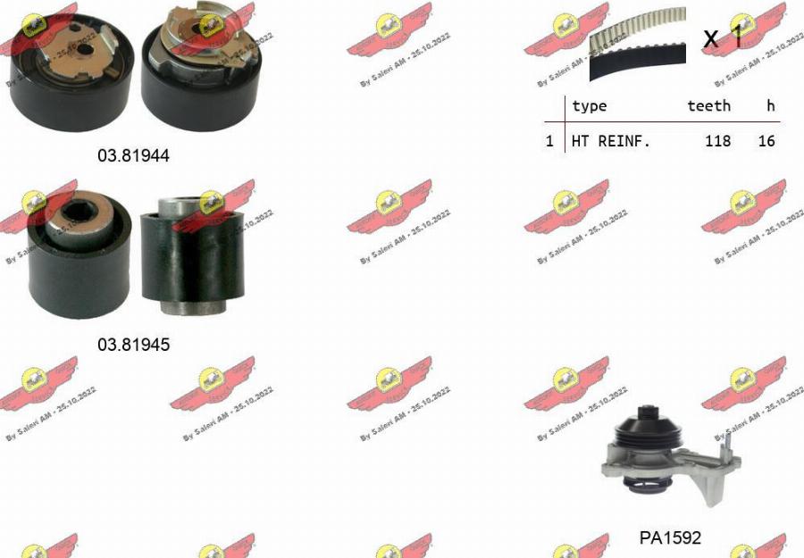 Autokit 04.5356PA - Ūdenssūknis + Zobsiksnas komplekts ps1.lv