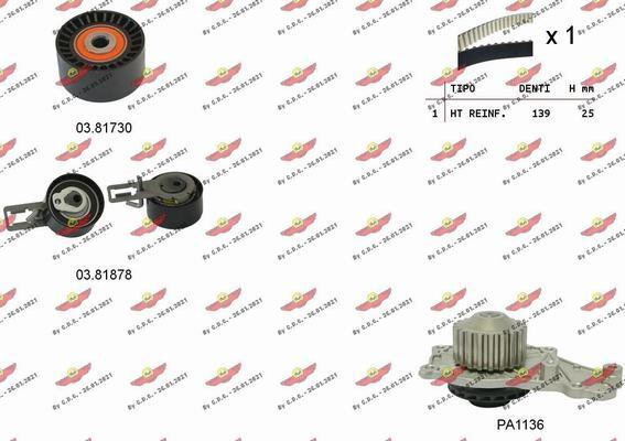 Autokit 04.5365PA - Ūdenssūknis + Zobsiksnas komplekts ps1.lv