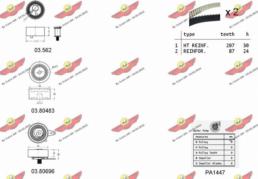 Autokit 04.5362PA - Ūdenssūknis + Zobsiksnas komplekts ps1.lv