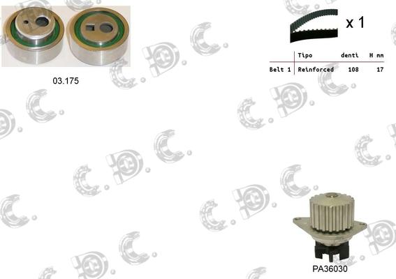 Autokit 04.5307PA - Ūdenssūknis + Zobsiksnas komplekts ps1.lv