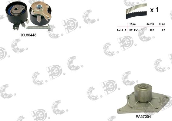 Autokit 04.5334PA - Ūdenssūknis + Zobsiksnas komplekts ps1.lv