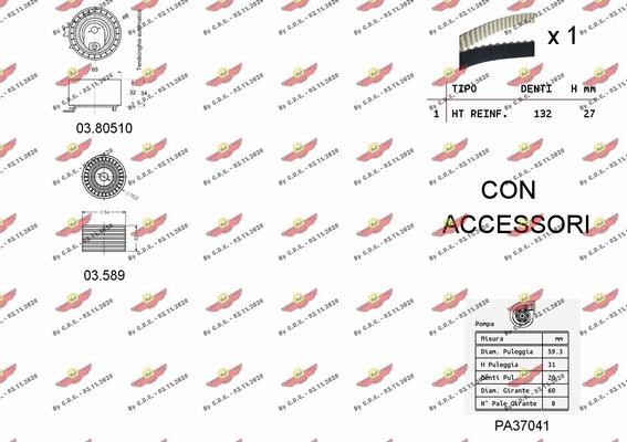 Autokit 04.5336PA - Ūdenssūknis + Zobsiksnas komplekts ps1.lv