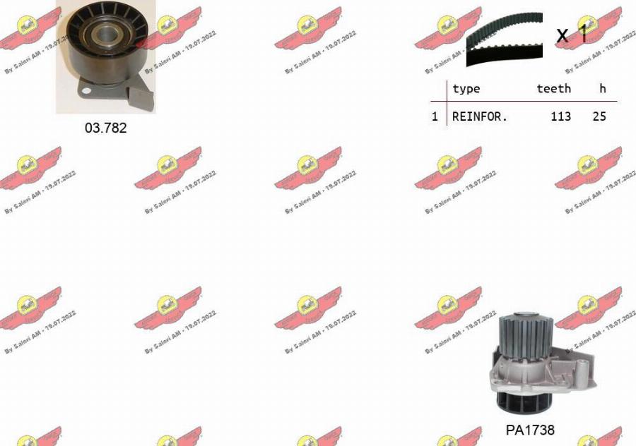 Autokit 04.5322PA - Ūdenssūknis + Zobsiksnas komplekts ps1.lv