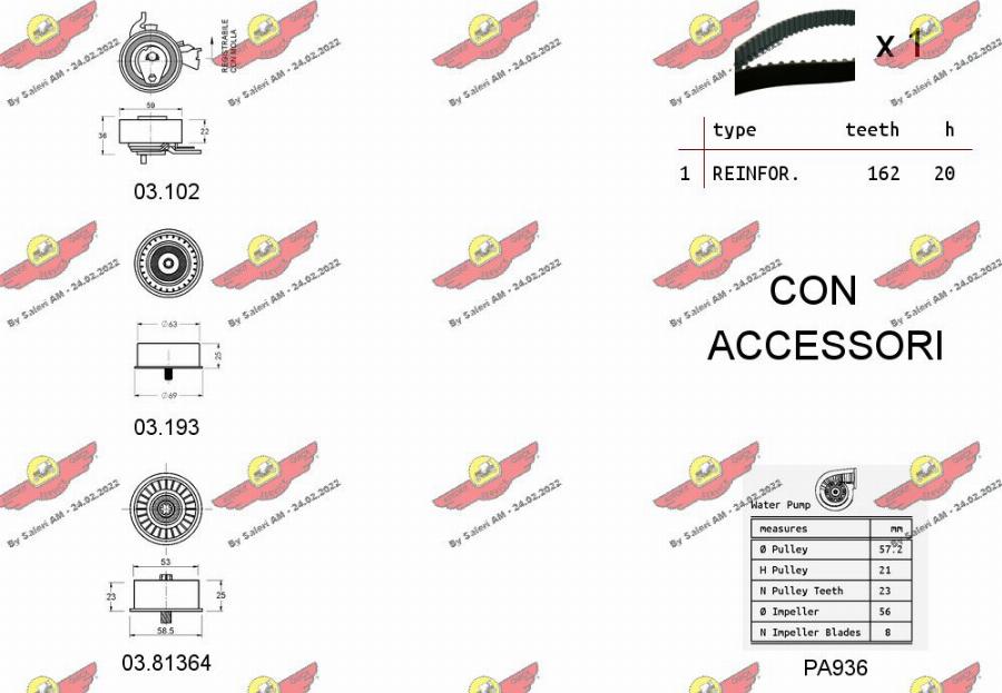 Autokit 04.5296PA3 - Ūdenssūknis + Zobsiksnas komplekts ps1.lv