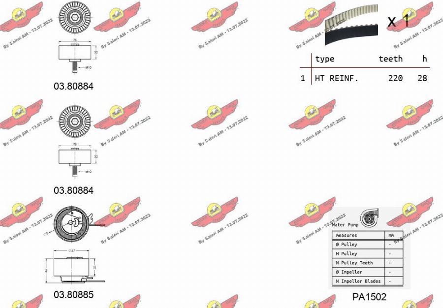 Autokit 04.5256PA - Ūdenssūknis + Zobsiksnas komplekts ps1.lv