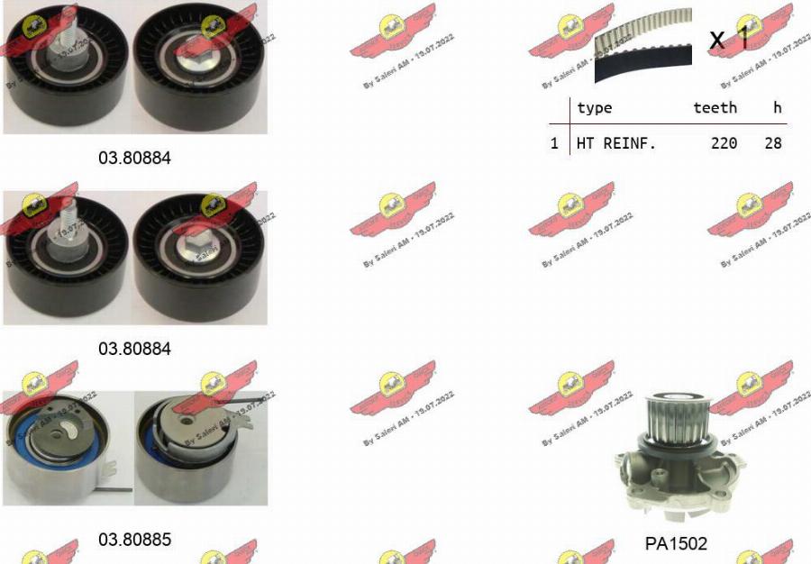 Autokit 04.5256PA - Ūdenssūknis + Zobsiksnas komplekts ps1.lv