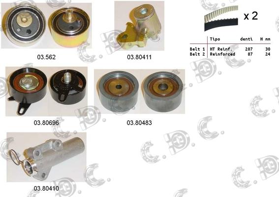 Autokit 04.5266C - Zobsiksnas komplekts ps1.lv