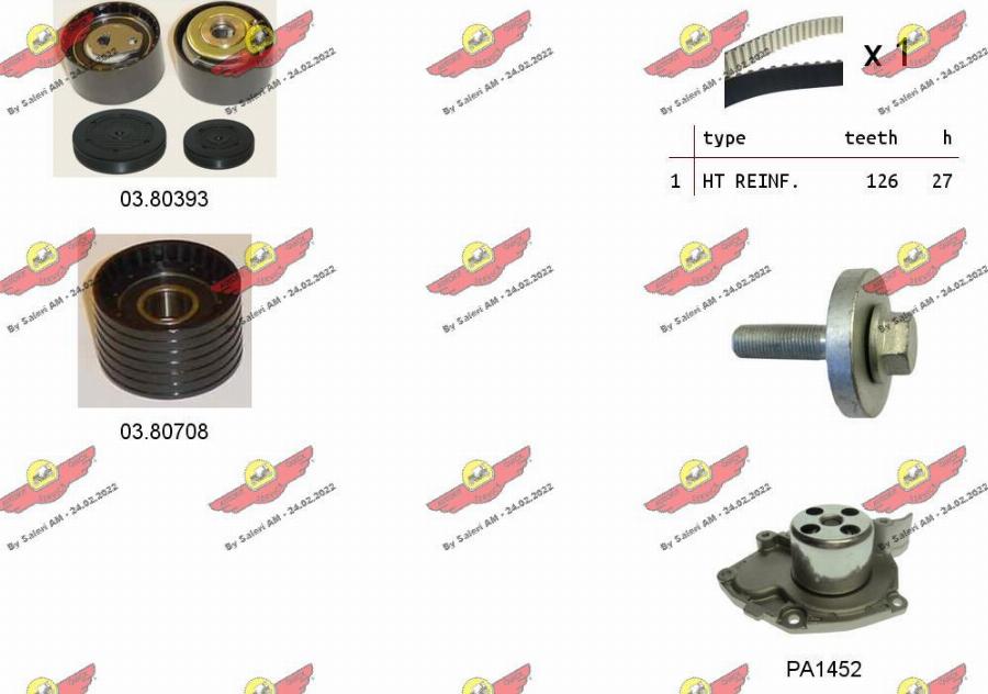 Autokit 04.5262PA - Ūdenssūknis + Zobsiksnas komplekts ps1.lv