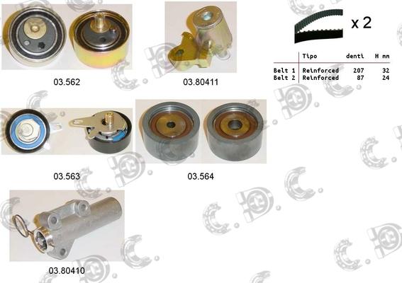 Autokit 04.5267C - Zobsiksnas komplekts ps1.lv