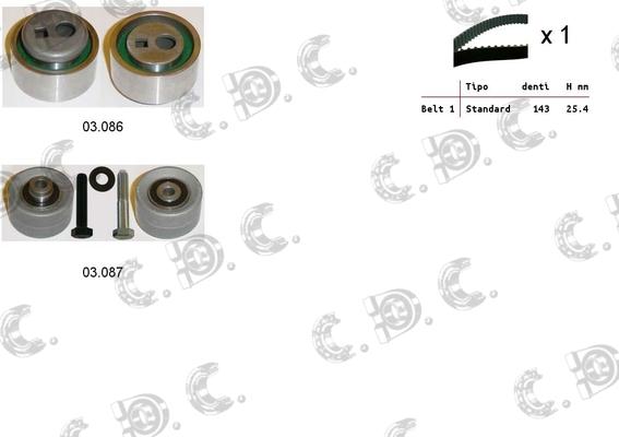 Autokit 04.5286 - Zobsiksnas komplekts ps1.lv