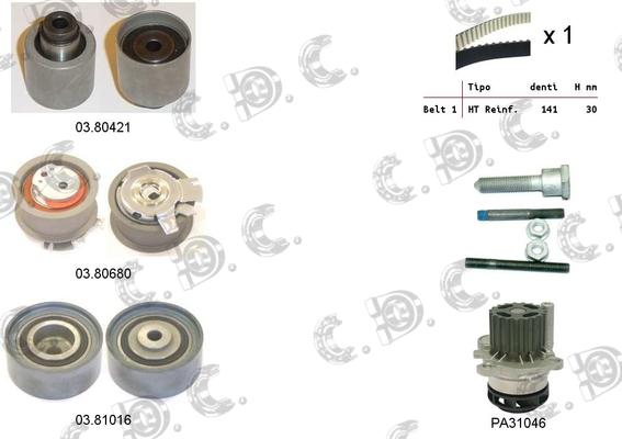 Autokit 04.5279PA - Ūdenssūknis + Zobsiksnas komplekts ps1.lv