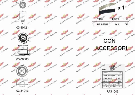 Autokit 04.5279PA - Ūdenssūknis + Zobsiksnas komplekts ps1.lv