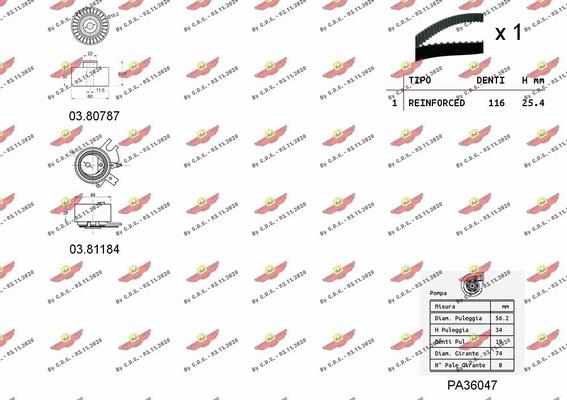 Autokit 04.5276PA2 - Ūdenssūknis + Zobsiksnas komplekts ps1.lv