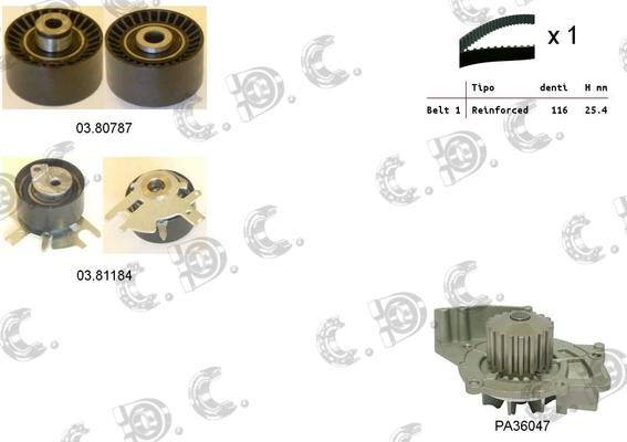 Autokit 04.5276PA2 - Ūdenssūknis + Zobsiksnas komplekts ps1.lv