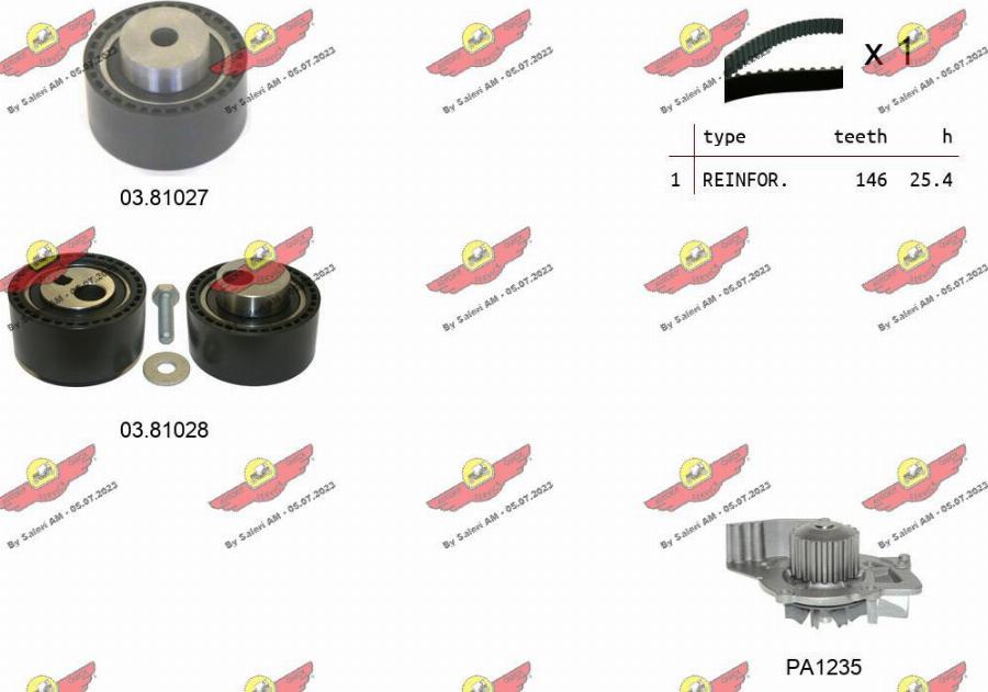 Autokit 04.5272PA - Ūdenssūknis + Zobsiksnas komplekts ps1.lv