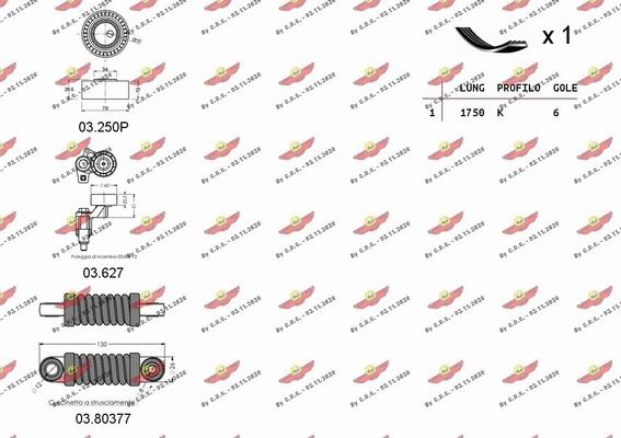 Autokit 06.0094 - Ķīļrievu siksnu komplekts ps1.lv