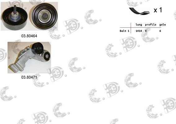 Autokit 06.0061 - Ķīļrievu siksnu komplekts ps1.lv