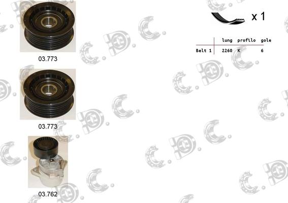 Autokit 06.0032 - Ķīļrievu siksnu komplekts ps1.lv