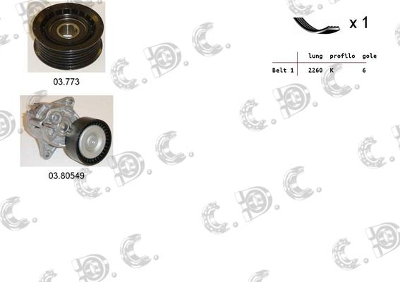 Autokit 06.0029 - Ķīļrievu siksnu komplekts ps1.lv