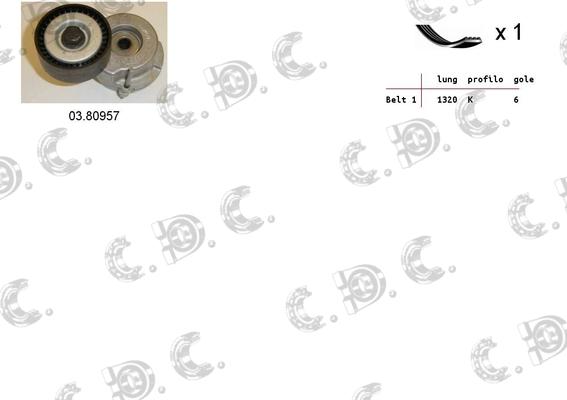 Autokit 06.0023 - Ķīļrievu siksnu komplekts ps1.lv