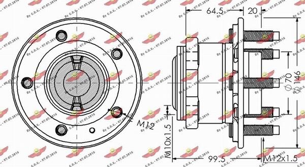 Autokit 01.98132 - Riteņa rumbas gultņa komplekts ps1.lv