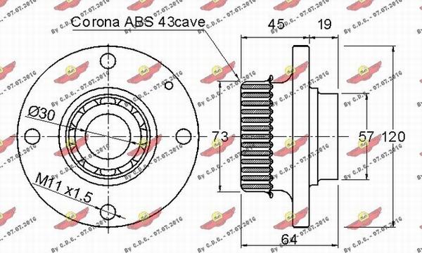 Autokit 01.97439 - Riteņa rumbas gultņa komplekts ps1.lv