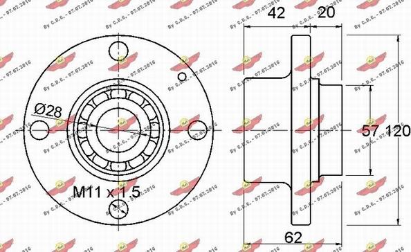 Autokit 01.97478 - Riteņa rumbas gultņa komplekts ps1.lv