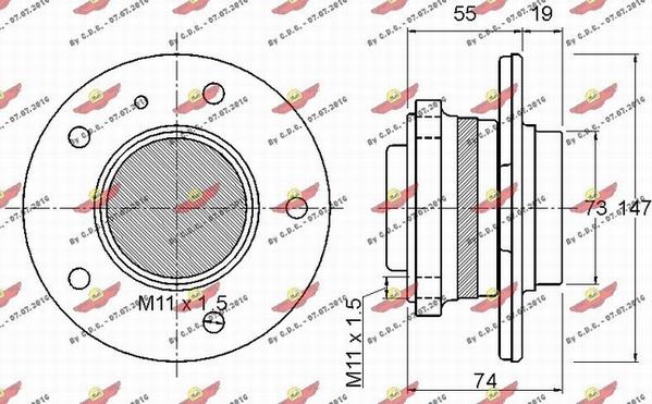 Autokit 01.97582 - Riteņa rumbas gultņa komplekts ps1.lv