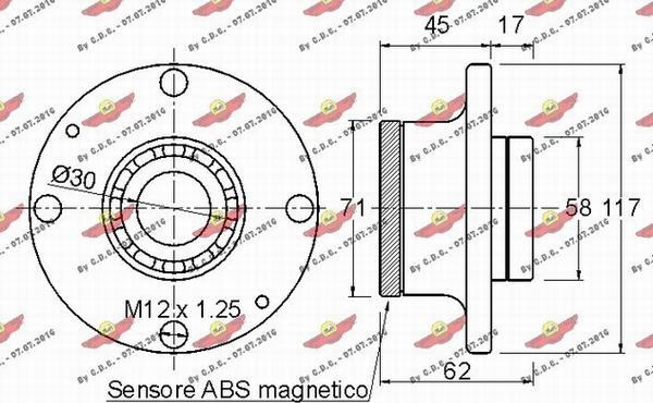 Autokit 01.97575 - Riteņa rumbas gultņa komplekts ps1.lv