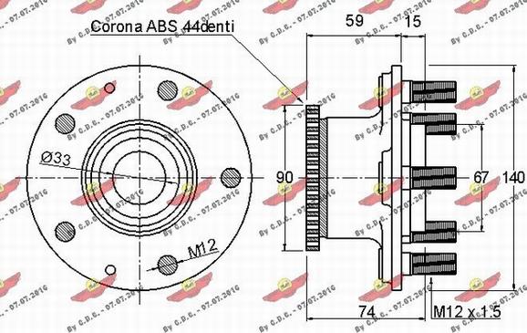 Autokit 01.97136 - Riteņa rumbas gultņa komplekts ps1.lv