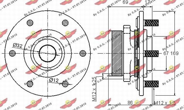 Autokit 01.97842 - Riteņa rumbas gultņa komplekts ps1.lv