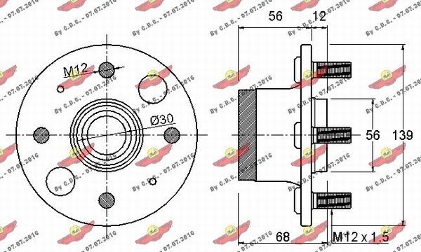 Autokit 01.97816 - Riteņa rumbas gultņa komplekts ps1.lv