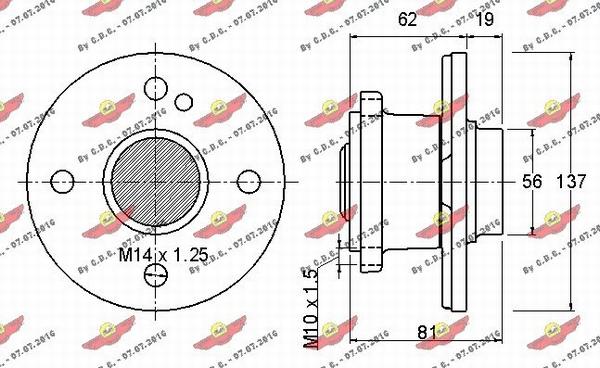 Autokit 01.97764 - Riteņa rumbas gultņa komplekts ps1.lv