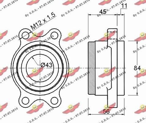 Autokit 01.082 - Riteņa rumbas gultņa komplekts ps1.lv