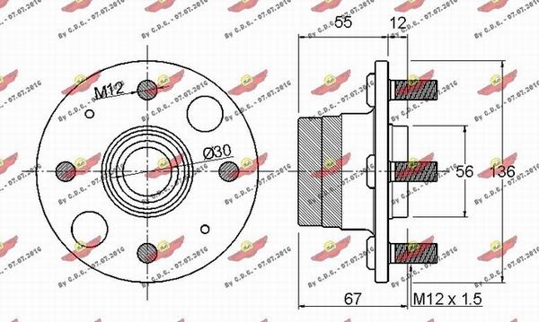 Autokit 01.033 - Riteņa rumbas gultņa komplekts ps1.lv