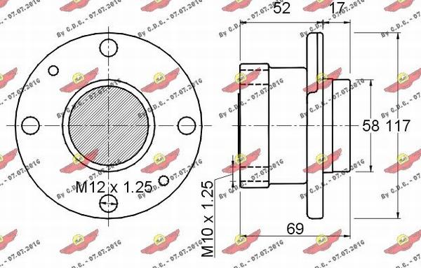 Autokit 01.354 - Riteņa rumbas gultņa komplekts ps1.lv