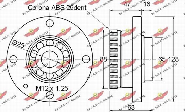 Autokit 01.367 - Riteņa rumbas gultņa komplekts ps1.lv