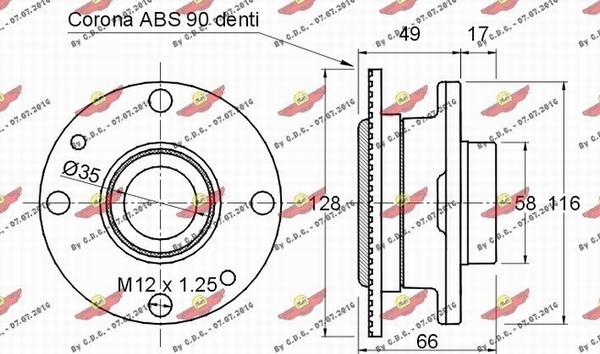 Autokit 01.329 - Riteņa rumbas gultņa komplekts ps1.lv