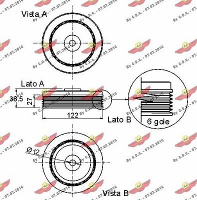 Autokit 03.90096 - Piedziņas skriemelis, Kloķvārpsta ps1.lv