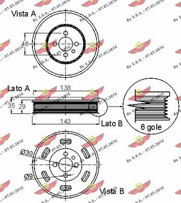 Autokit 03.90013 - Piedziņas skriemelis, Kloķvārpsta ps1.lv