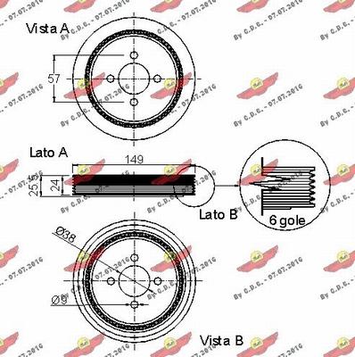 Autokit 03.90080 - Piedziņas skriemelis, Kloķvārpsta ps1.lv