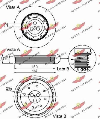 Autokit 03.90144 - Piedziņas skriemelis, Kloķvārpsta ps1.lv