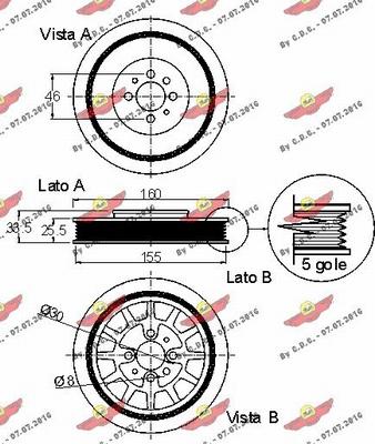 Autokit 03.90106 - Piedziņas skriemelis, Kloķvārpsta ps1.lv