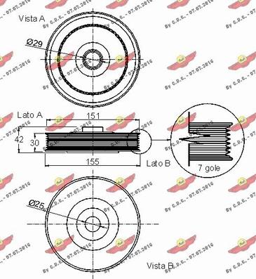 Autokit 03.90100 - Piedziņas skriemelis, Kloķvārpsta ps1.lv