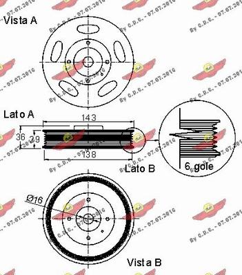 Autokit 03.90186 - Piedziņas skriemelis, Kloķvārpsta ps1.lv