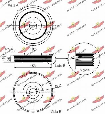 Autokit 03.90171 - Piedziņas skriemelis, Kloķvārpsta ps1.lv