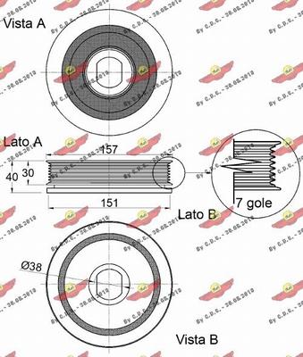 Autokit 03.90351 - Piedziņas skriemelis, Kloķvārpsta ps1.lv