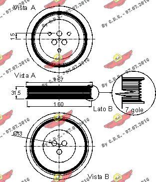 Autokit 03.90206 - Piedziņas skriemelis, Kloķvārpsta ps1.lv