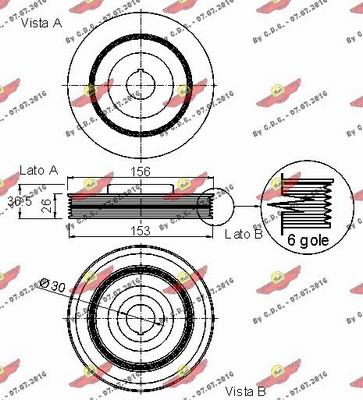 Autokit 03.90210 - Piedziņas skriemelis, Kloķvārpsta ps1.lv